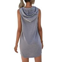 Sudadera con capucha de encaje para mujer, ropa deportiva informal sin mangas, lisa, ajustada, ropa de calle, falda, Falda corta - details 39