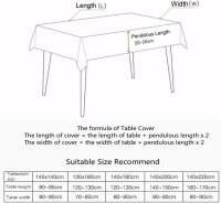 Ence mantel impermeable blanco suave para piscina, escritorio para todas las fiestas, bodas, cocinas, cenas, picnics y hogar - details 3