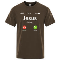 Camisetas de algodón de marca de verano para hombre, camisetas de Jesús, ropa de calle divertida, llamadas, aceptar o decorar diseños, Tops - details 5