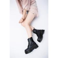 Suelas gruesas con botas de pelo, cremalleras laterales, botines cortos de mujer británica, suelas pastel, botas de trabajo y zapatos de algodón - details 19