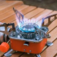 Mini estufa plegable de gas para acampar, cuadrada, portátil, para exteriores, utensilios de cocina ultraligeros, equipo de montañismo - details 8