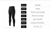 WOSAWE Pantalones de Ciclismo para Mujeres Cintura Alta, Cierre Elástico, Tela de Broadcloth, Transpirables, A prueba de golpes Negro, Naranja, Tallas XS-XL - details 7