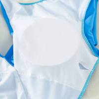 Traje de Baño de Una Pieza de Colores Sólidos Manga Larga Ajuste Ajustado Material de Nylon - details 19