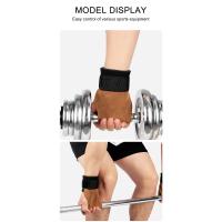 Guantes de Gimnasio de Cuero de Vaca Almohadillas Antideslizantes para Levantamiento de Cinturón de Peso Equipo de Fitness Portátil - details 11