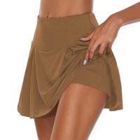 Pantalones cortos de Yoga de cintura alta para mujer, Falda corta deportiva de secado rápido para tenis, baile, Fitness, correr, ciclismo, gimnasio, novedad de 2023 - details 16