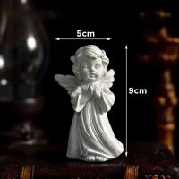 Adorables Figuras de Hada de Flor Retro Europea Escultura de Corazón de Niña en Resina - details 12