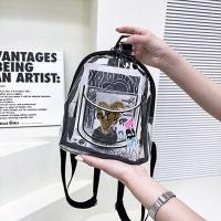 Mochila transparente de PVC portátil, bolso de gelatina de moda de estilo coreano de gran capacidad, bolso cruzado con corazón de amor para exteriores - details 13