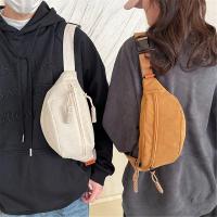 Riñonera informal de pana para mujer, bolso de cintura de plátano, bolso de hombro cruzado, bolso de pecho, moda Simple, nuevo - details 0
