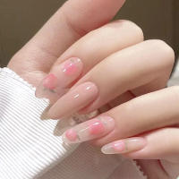 Uñas postizas color rosa melocotón, 24 piezas, material seguro de larga duración, resistente al agua, para salón profesional y uso diario - details 5