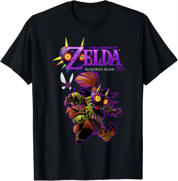 Camiseta con Logo de la leyenda de Zelda, Majoras, máscara, Calavera, retrato para niño - 1