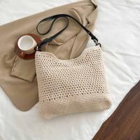 Bolso tejido de playa hueco, bolso de mano para playa, bolso de playa bohemio, bolso de cubo, bolso de hombro hueco de gran capacidad para compras - details 15
