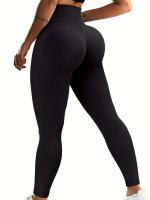 Pantalones ajustados para levantar la cadera para mujer, pantalones de yoga de entrenamiento de cintura alta sin costuras - details 0