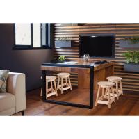 Tramontina Bar con reposapiés, Altura 70,8 cm, Mara Pino certificada, mostrador, Silla Bar, Natural - details 8