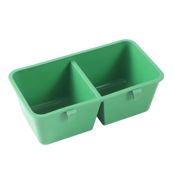 Comedero para pájaros de doble cuenco, dispositivo para comer bebidas de agua, comedero para loros y palomas, dos usos para alimentar y beber, 2 piezas - 1