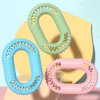 Juguetes interactivos para perros, juguete para masticar resistente a mordeduras para perros, juguete para morder para perros con forma de junta tórica resistente al desgaste, juguete Molar para perros TPR, Limpieza de dientes - details 1