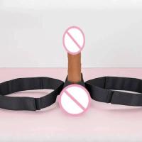 Vibrador consolador de cuero con correa forzada, arnés eléctrico para cintura, soporte para cinturón con lazo fijo, inserción de orgasmos especializados - details 10