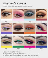 Handaiyan impermeable de larga duración sin manchas delineador de ojos 42 colores mate sombra de ojos delineador líquido - details 5