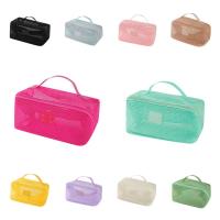 Bolsa de cosméticos de malla de Color sólido, organizador de cosméticos transparente y ligero, bolsa de almacenamiento de artículos de tocador de mano para teléfonos móviles - details 1