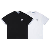 Camisa de manga corta con logotipo frontal de moda de verano de alta calidad, camiseta holgada de algodón puro para hombre, nuevo accesorio de camisa informal estilo pareja - details 14