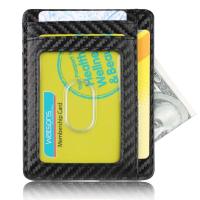 Cartera de cuero delgada con bloqueo RFID, tarjetero para tarjetas de identificación de crédito, monedero, funda para dinero para hombres y mujeres, bolso de moda 2020, 11,5x8x0,5 cm - details 13