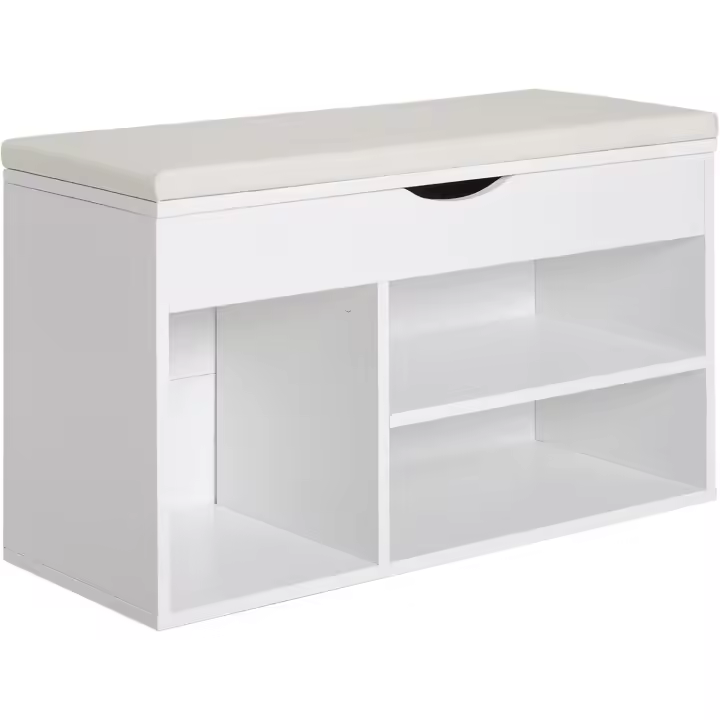 Entrada Recibidor Morno Cajón Estantes Abiertos y 1 Cojín para Pasillo 80x30x47cm - 1