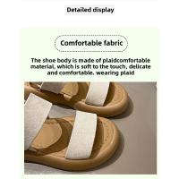 Sandalias de Tacón para Mujer Verano 2025 Estilo Romano con Suela de Torta Punta Redonda - details 6