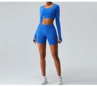 Pantalones cortos de Yoga de cintura alta para mujer, ropa deportiva informal para entrenamiento, levantamiento de glúteos, gimnasio, correr - details 9