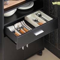 Mueble Auxiliar de Cocina Aparador Auxiliar Bajo de Cocina para Microondas con 2 Puertas y 1 Cajón L59 x P40 x H92 cm FSB09-W ES - details 17