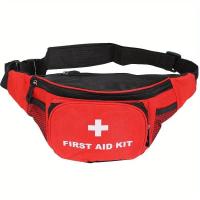 Riñonera de Primeros Ayudos Almacenamiento Médico en Bolsa Compacta Kit de Supervivencia para Rescate de Viaje Rojo - details 8