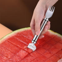 Cortador de sandía portátil, cortador de molino de viento de sandía, tenedor rebanador para lavavajillas doméstico y de restaurante - details 1