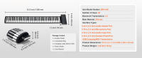 SucceBuy Piano enrollable de 88 teclas: 128 ritmos, 128 tonos, recargable, LED, 5 puertos, para todas las edades - details 5
