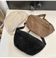 Riñonera de gran capacidad para mujer, bolsos de hombro tipo bandolera, riñonera informal, bolso sencillo para teléfono, riñonera de pana, bolso de plátano para mujer - details 23
