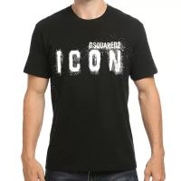 Dsquared2 camiseta con estampado de letras para hombre, camiseta de manga corta de algodón con chorro de tinta, corte ajustado - details 1