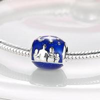 Abalorios de plata 100% auténtica con huellas de pata, joyería fina de cumpleaños para mujer, pulsera de 3mm, regalo con piedra de circón principal - details 1