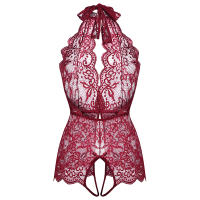 Conjunto de Lencería de Encaje para Mujeres Monos de Cintura Abierta con Tirantes - details 24