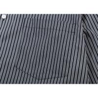 AMI Camisa de pareja con cuello en V a rayas con letras de corazón pequeño de moda, abrigo informal simple de manga larga para hombres y mujeres - details 7