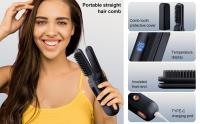 Portátil Sin Cable Alisador de Cabello 3 Velocidades Ajustables Cepillo Eléctrico para Estilizar Rizos Desenredador para Belleza - details 2