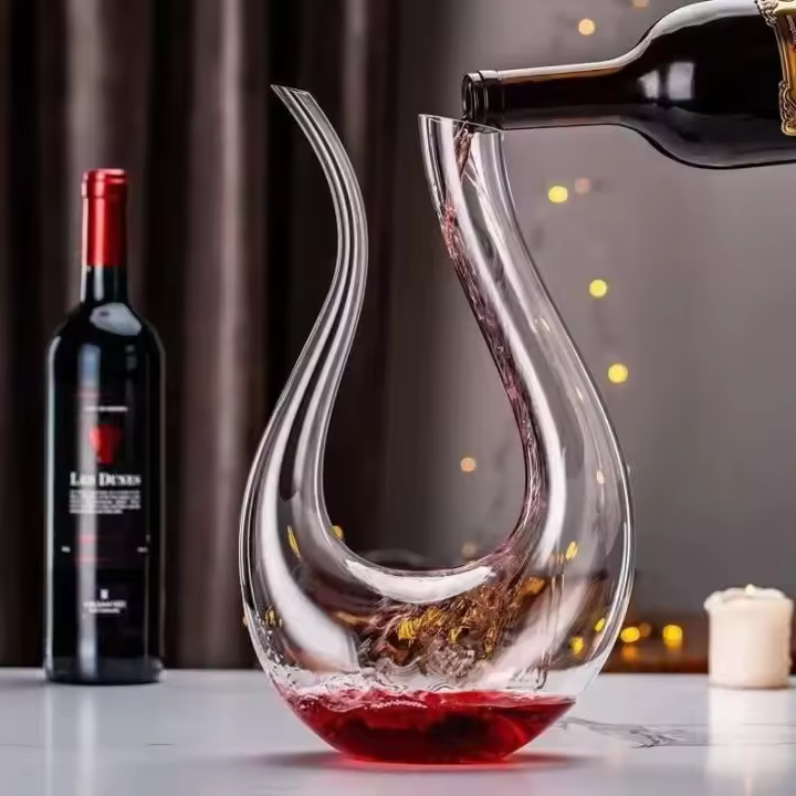 Botella de vino grande hecha a mano de alta calidad, 1500ml, vaso, vino, whisky, brandy, dispensador de champán, botella de cristal de regalo para bar en casa - 1