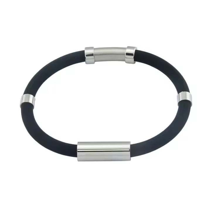 Pulsera antiestática para eliminar el cuerpo, correa de muñeca de eliminación estática negativa de anión, silicona impermeable - 1