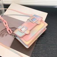 Mini bolso de mensajero pequeño con hebilla de cinturón Retro para mujer, bolso de hombro cuadrado con cadena ligera de cuero PU - details 13