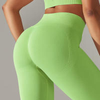 Hamidou-mallas deportivas para mujer, pantalones de Yoga de cintura alta, sin costuras, para correr, Fitness y entrenamiento - details 18