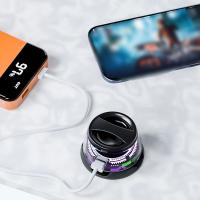 Mini Altavoz Bluetooth 2 en 1, Subwoofer de sonido estéreo magnético, caja de sonido inalámbrica creativa con iluminación RGB, soporte para teléfono - details 4