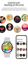 2024 nueva colección ultradelgada de relojes inteligentes de 1,43 pulgadas 466 * 466 amoled pantalla llamada bluetooth, empuje de mensajes, ejercicio físico,frecuencia cardíaca y presión arterial,moda femenina cómoda pulsera inteligente para iOS y Android - details 7