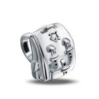 Cuentas creativas de Plata de Ley 925 para mochila de viaje, compatibles con pulsera Original Pandora, cuentas, regalo de joyería para mujer - details 0