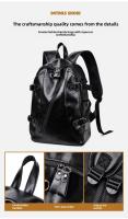 Mochila Casual Vintage de Cuero PU Suave Gran Capacidad Impermeable Bolsa de Hombro para Laptop - details 3