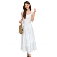 Vestido de verano 2025 nuevo temperamento francés de cintura alta vestido de vacaciones de puro deseo para mujeres. - details 0