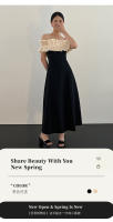 NUEVA APERTURA Vestido largo negro elevado personalizado de celebridad francesa con un hombro para mujer 11133 - details 1