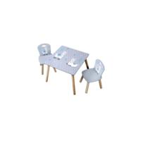 Infantil con 2 sillas, Material: Tablero de Fibra, Dimensiones: 55 x 55 x 45 cm, diseño: Alpaca, Color: Gris |   17702 13 - details 7