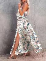 Vestido estampado con volantes y un solo hombro - details 4