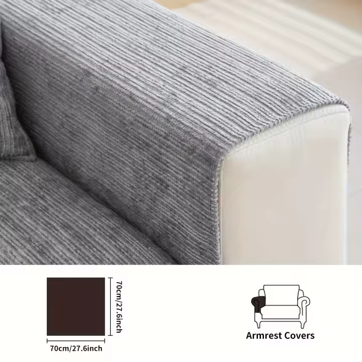 Funda de Sofá de Chenilla de Lujo Soporte de Muebles Duradero, Antideslizante, Elegante - 1